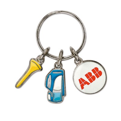 Custom Charming Key Chain with 3 Custom Charms (Econo)