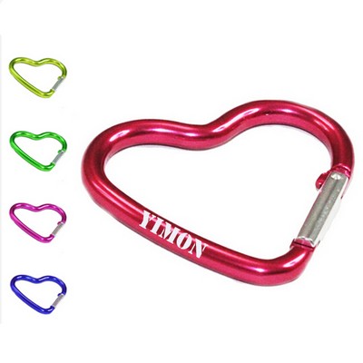 1 7/8" Heart Shaped Aluminum Carabiners