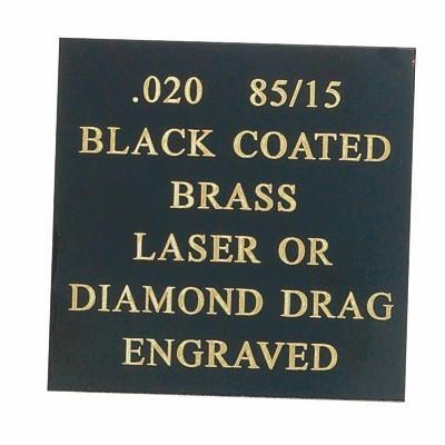 Black Coated 85/15 Brass Engraving Sheet Stock (12"x24")
