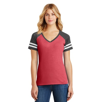 District ® Women's Game V-Neck Tee.