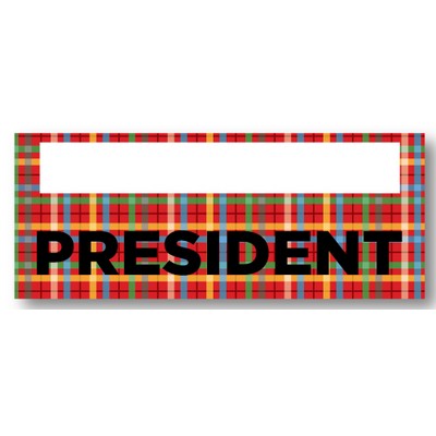 1-5/8"X4" Custom Full Color Satin Lapel Ribbon