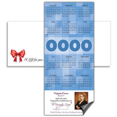 Magnetic Calendar with Envelope - Light Blue