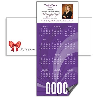 Magnetic Calendar with Envelope - Grape