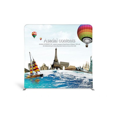8' - 96''wx89''h Straight Fabric Display Wall Kit - Double Side Imprint