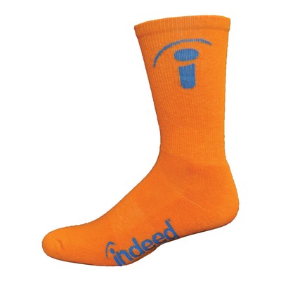 Made in the USA Super Soft Performance Cotton Crew Sock w/Knit-In Logo
