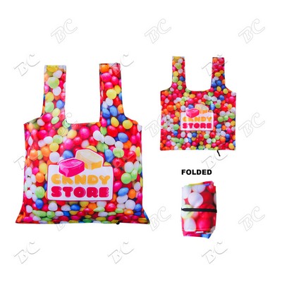 Reuseable Foldable Shopper Tote Bag (17"x 21")