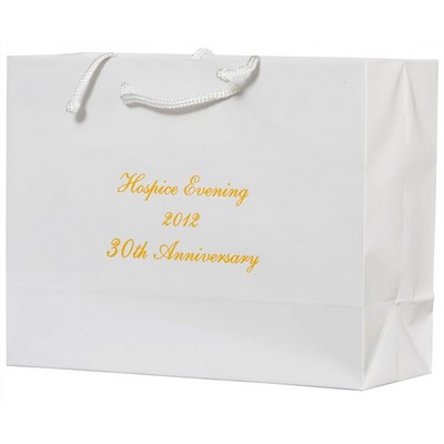 Gloss Laminated White Mini-Vogue Eurotote (13"x5"x10")
