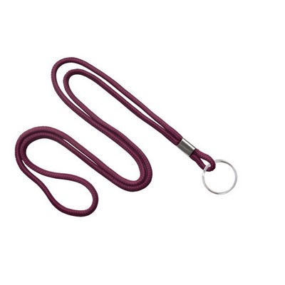 1/8" Blank Lanyard w/Split Ring (Maroon Red)