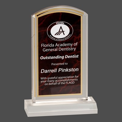 Red Marbleized Acrylic Award w/5" Base