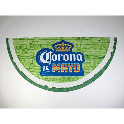 Half-round Die-cut Custom Imprinted Display Floor Mat