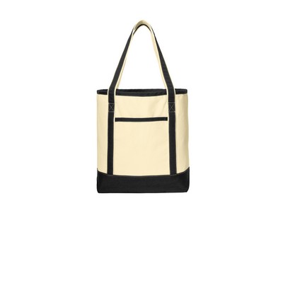 Port Authority® Large Cotton Canvas Boat Tote Bag