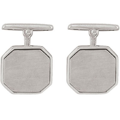 Sterling Silver Cufflinks - Octagon