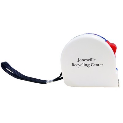 10' Tape Measure w/Metal Clip and Wrist Strap