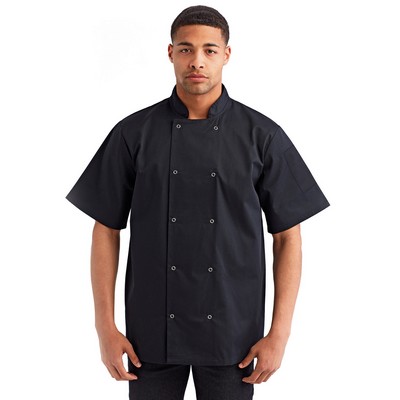 Artisan Collection by Reprime® Unisex Studded Front Short-Sleeve Chef's Jacket