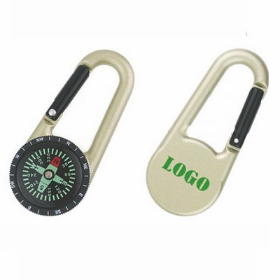 Zinc Alloy Compass Carabiner with Targetline