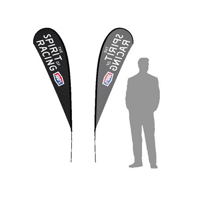7' Teardrop Flag W/ Single Side Printing