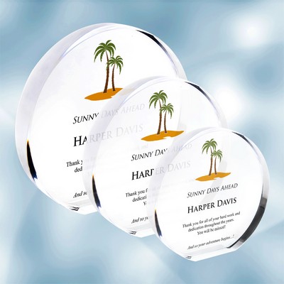 Color Imprinted Acrylic Circle Plaque (M)