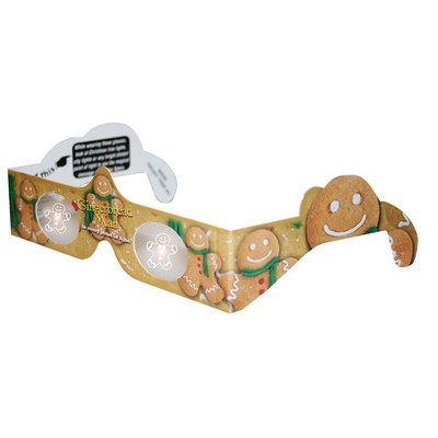 3D HoloSpex® Glasses GINGERBREAD, Holiday Specs - STOCK