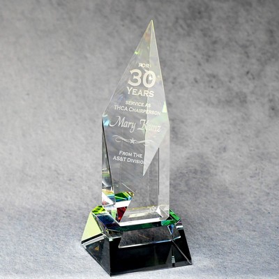 Spectra Color Crystal Spire Award - 8"