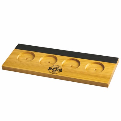 Wood Beer Flight with Chalkboard