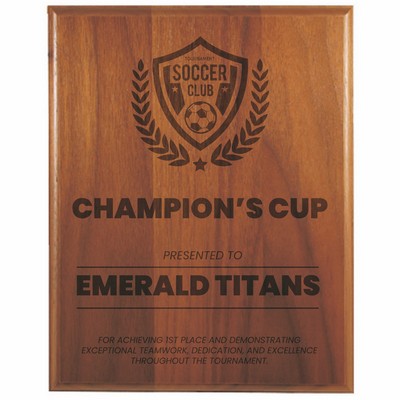 10½" x 13" Step-Edge Genuine Walnut Plaque