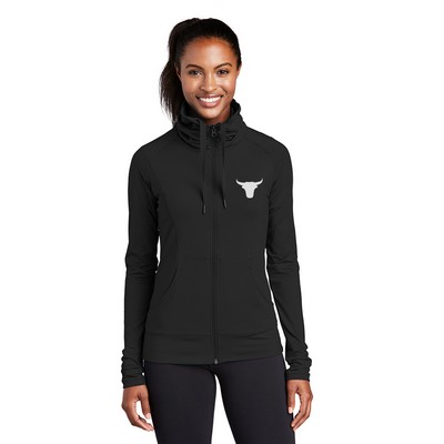 Sport-Tek® Women's Sport-Wick® Stretch Full-Zip Embroidered Jacket