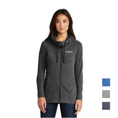 New Era® Women's Tri-Blend Fleece Full-Zip Embroidered Hoodie