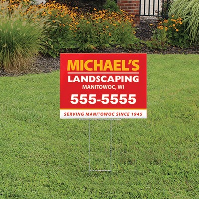 Custom Corrugated Plastic Sign (18"x24")