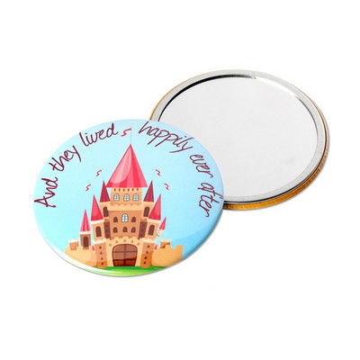 3" Circle Pocket Mirror Button