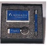 Airflyte® Blue Marble-ized Leather Gift Set