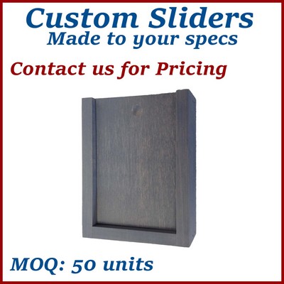 Custom Stained Slider-top Wood Crate / Custom Wood Crate - Made to Order