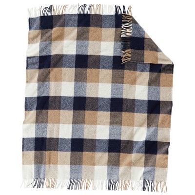 Eco Wise Washable Throw, Navy/Camel