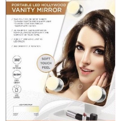Vivitar® Hollywood by Vivitar Portable White LED Vanity Mirror