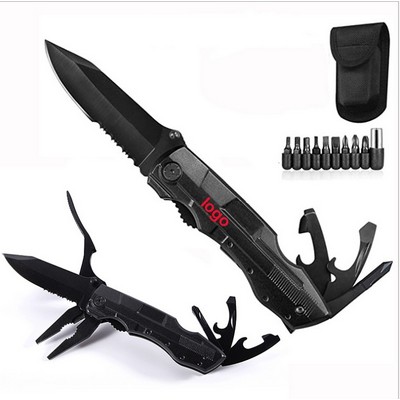 Survival Multitool Tactical Military Folding Pocket Knives Multi-Function Emergency Tool