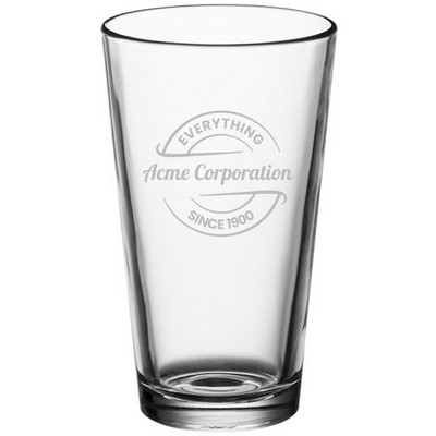 Laser Engraved 16 oz Pint Glass