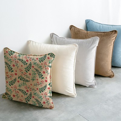 Full Printed 19.7 x 19.7" Premium Square Dutch Velvet Throw Pillowcase With Hidden Zipper