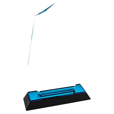 5" x 8" Blue Octagon Point Impress Acrylic Award