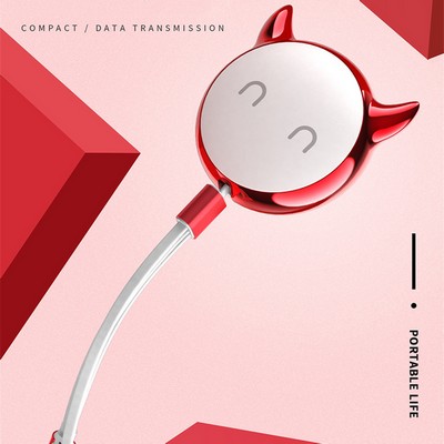 Cute Devil Shape 3-In-1 Charging Cable Set