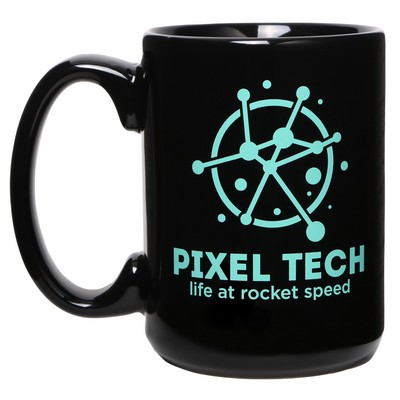 15oz Black Ceramic Mug