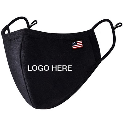 Cotton Face Masks w/Flag