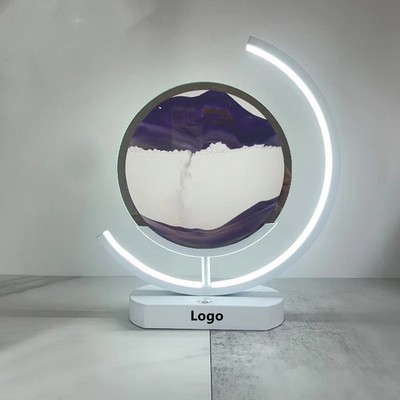 Quicksand Painting LED Art Decorative Sand Paintings Night Light Hourglass Table Lamp Decoration