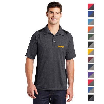 Sport-Tek® Heather Colorblock Contender Embroidered Polo