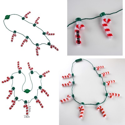LED Candy Cane Necklace