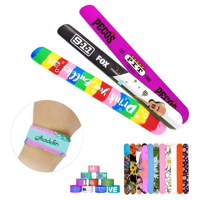 1'' W Full-color Print Custom Slap Bracelet Ring
