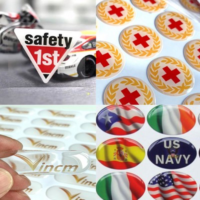 Domed Any Shape Decal Labels / Sticker (3.5" to 5")