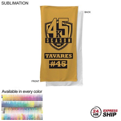 24 Hr Express Ship-Team Towel in Microfiber Dri-Lite Terry, Sublimated Bench, Shower Towel (22"x44")