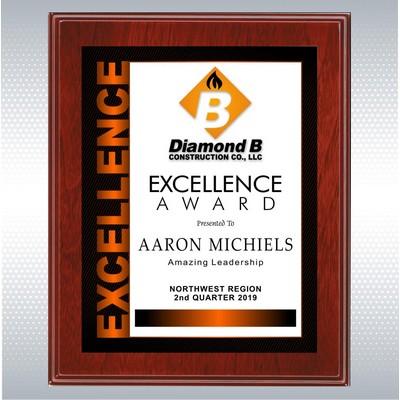 Mahogany Finish Plaque w/Sublimated Plate (12" x 15")
