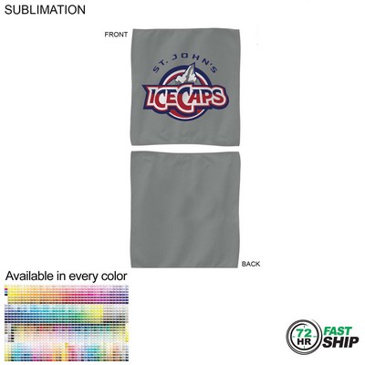 72 Hr Fast Ship - Colored Microfiber Dri-Lite Terry Rally, Sports, Skate Towel, 15x15, Sublimated