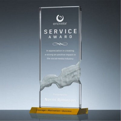 Cascade Award w/Amber Yellow Base (6"x 13")