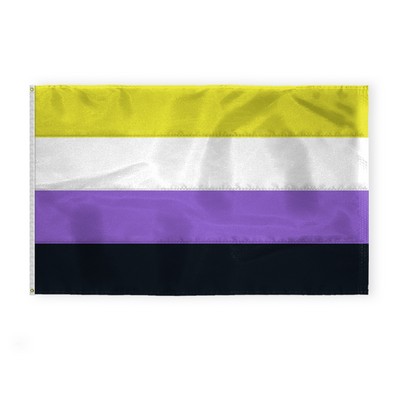 5 ' x 8 ' 1ply Nylon Non-Binary Pride Deluxe Flag